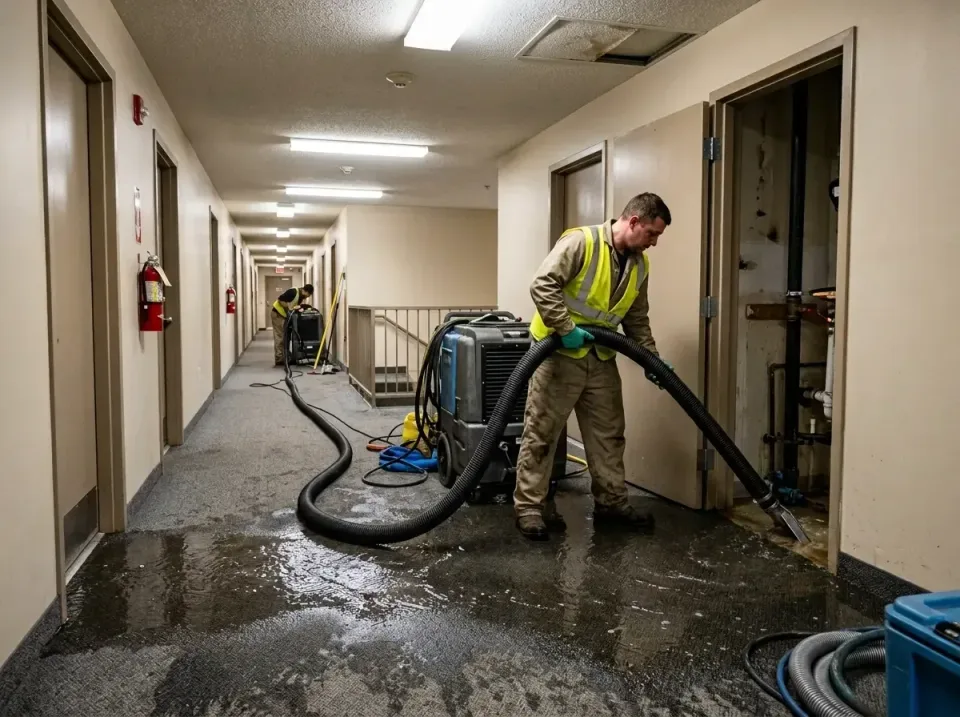 multi-unit-apartment-hallway-f-005 — frequently asked questions, Emergency Burst Pipe Water Extraction & Removal in Rice Lak…